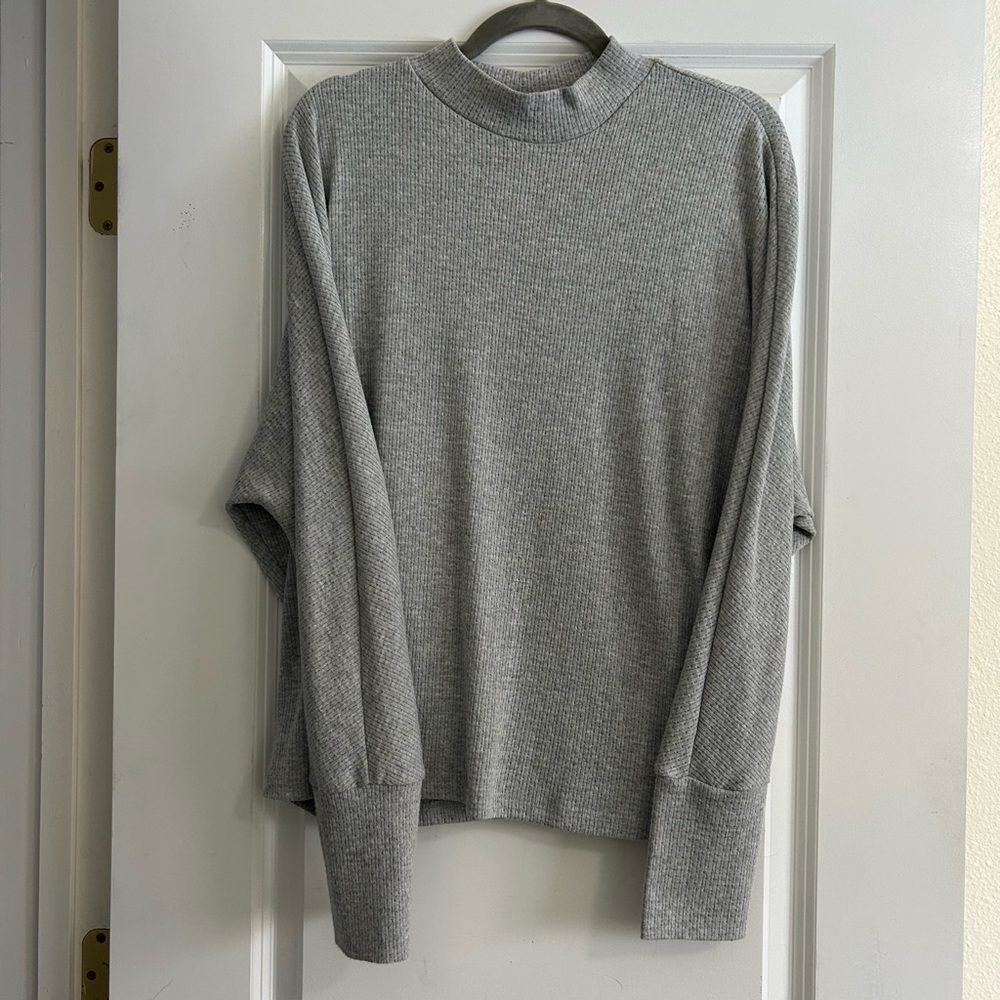Grey Mock-neck Shirt